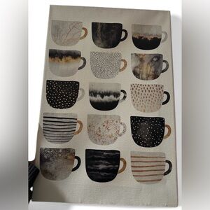 Coffee cup mug morning art print on wrapped canvas wall art 18”x12”